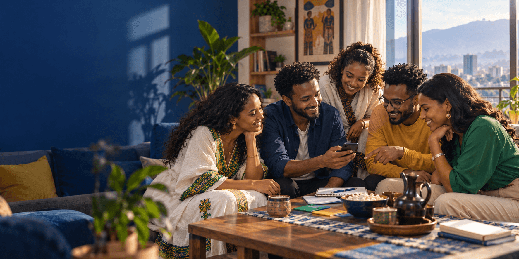 Family Equb members saving together